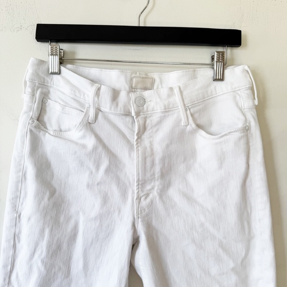 Mother White Mid Rise Dazzler Ankle Jeans in Fairest of them all 30 - Picture 7 of 12